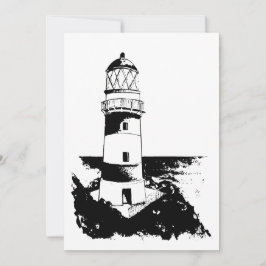 Convite Farol numa ilha de pedra