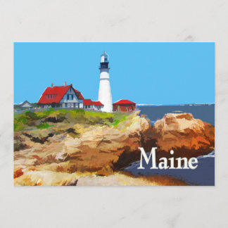 Convite Farol principal Maine de Portland