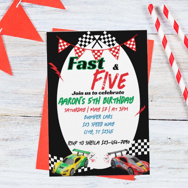 Convite Fast & Five, Corrida de 5º Aniversário (Criador carregado)