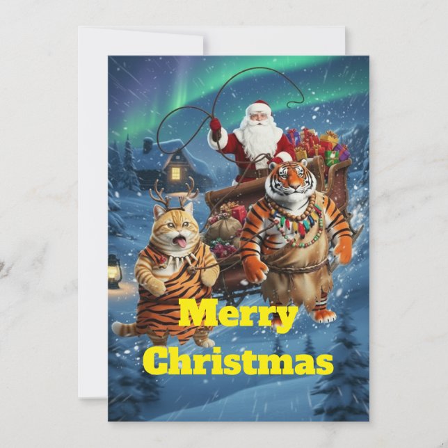 Convite Fat Tiger the Ginger Cat’s Holiday Trouble – Cat R (Frente)