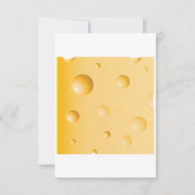 Convite Fatia de Queijo Suíço Amarelo Gruyere (Frente)