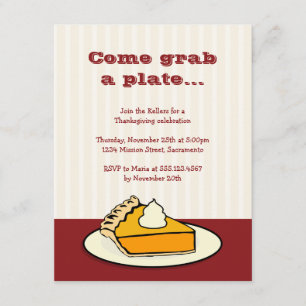 Convite Fatia de tarte de abóbora no comensal da acção 
