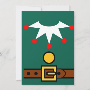 Convite Fato de Elfo de Natal para Mulheres, Crianças, Men