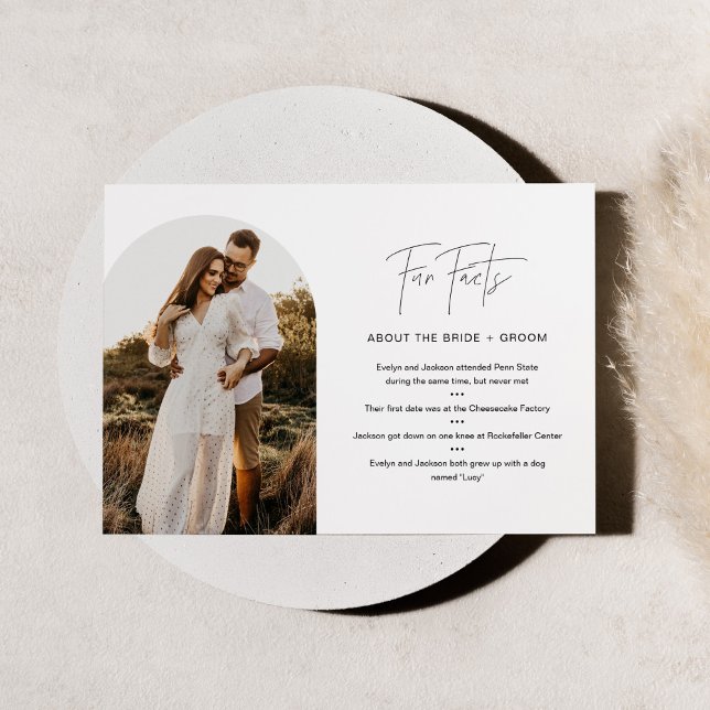 Convite Fatos divertidos HARLOW sobre a noiva e a placa de (Criador carregado)