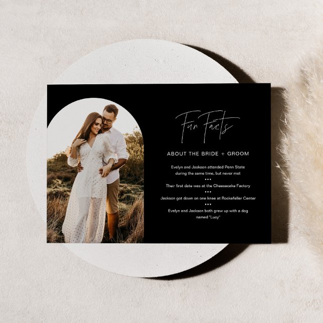 Convite Fatos divertidos HARLOW sobre a noiva e a placa de (Criador carregado)