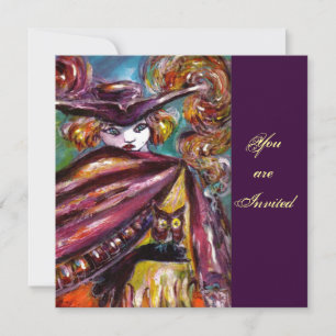 Convite FAUST/ Máscara Misteriosa com o Tricorn Costume Pa