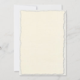 Convite Faux Deckle Edge Paper Wedation Modelo