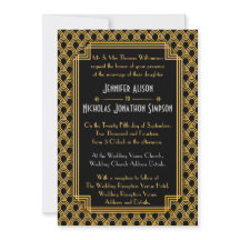 Faux Dourado Art Deco Fans Casamento Padrão