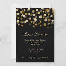 Convite Faux Dourado FEST de Natal