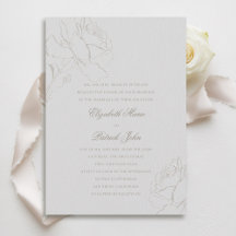 Faux Embossed Rosas Ivory Formal Parents Casamento