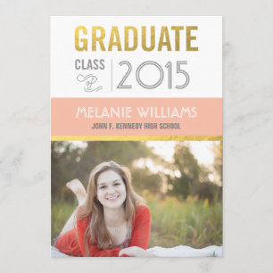 Convite Faux Foil Formando