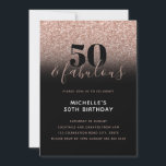 Convite Faux Glitter 50 e Fabuloso 50º Aniversário<br><div class="desc">Pode ser totalmente personalizado para atender às suas necessidades. © Gorjo Designs. Feito para você através da plataforma Zazzle. // Procurando itens correspondentes? Outros artigos de papelaria do conjunto disponível na seção "coleções" da minha loja. // Precisa de ajuda para personalizar o seu design? Tem outras ideias? Sinta-se à vontade...</div>