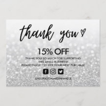 Faux Glitter Obrigado Heart Media Insert