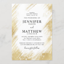 Faux Gold Foil Brush Stroke Wedch