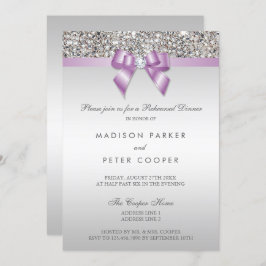 Convite Faux Silver Sequins Lilac Arco Janto de ensaio