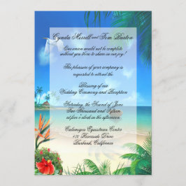 Convite "Faux Vellum" para Casamento Exótico em Pr