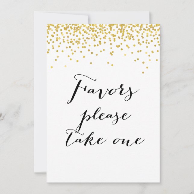 Convite Favor Pegue Um Sinal 5x7" Tamanho (Frente)