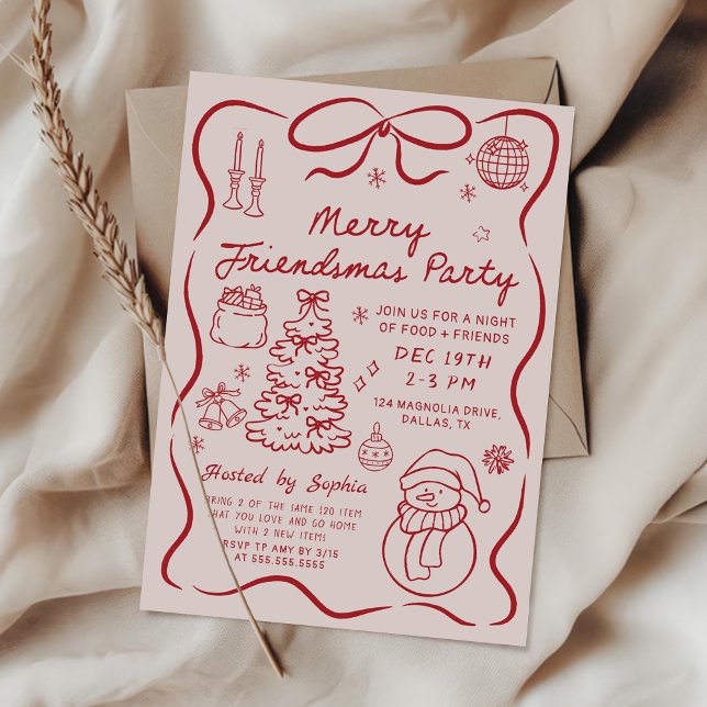 Convite Favorite Things Christmas Holiday Party Invitation (Criador carregado)