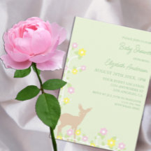 Fawn Floral Girl Baby Shower