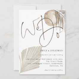 Convite Fazemos Casamento De Boho Pampas Grass