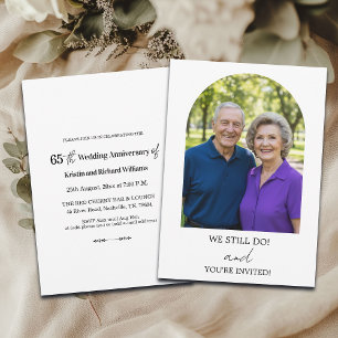 Convite Fazemos Foto de Aniversário de Casamento de 65 ano