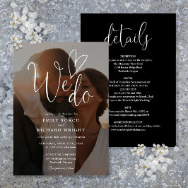 Convite Fazemos Foto De Script Elegante Em Um Casamento