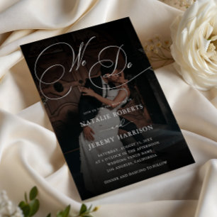 Convite Fazemos Script De Casamento De Código QR De Foto E