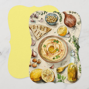Convite Fazenda à Mesa Receita Hummus: Comida Orgânica Ára