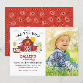 Convite Fazenda Animal primeiro aniversario