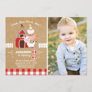 Convite Fazenda Convida o velho McDonald Country