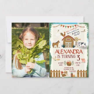 Convite Fazenda Crianças de aniversário em casa Foto