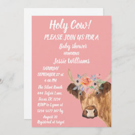 Convite Fazenda de Vaca Cura-Boca-Bebê-Bebê Ocidental