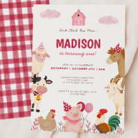 Fazenda rosa Festa de aniversário do pátio de barr