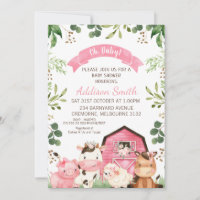 Fazenda verde-rosa e Chá de fraldas de celeiro