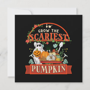 Convite Fazendeiro de Abóbora Halloween
