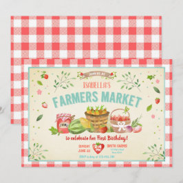 Convite Fazendeiros vencem vegetais Frutas Partido Raparig