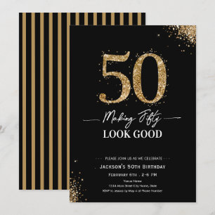Convite Fazendo 50 Parecer Bom Aniversário