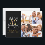 Convite fazer 40 tem uma boa imagem preto e dourado multif<br><div class="desc">design multifoto,  preto e dourado,  fazer 40 parece bom, </div>