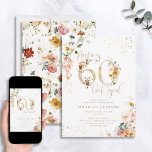 Convite Fazer 60 Parece Bom Noite Botânico Dourado Rosa<br><div class="desc">Bem-vindo ao seu 60º com um convite tão grande e sofisticado quanto você! Elevem a sua celebração de aniversário com este belo Convite de aniversário Floral "Fazer 60 Parecida Boa", rosa-Elegante. Motografias clássicas, mas modernas, cor-de-água rosa, cor-de-rosa, na frente, com números falsos de folhas de ouro acentuados por tipografia de...</div>
