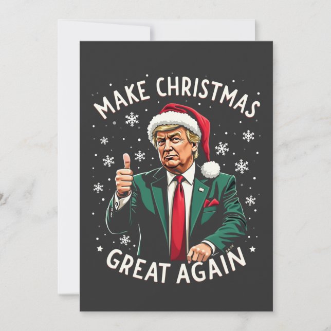 Convite Fazer Excelente De Natal Novamente Feio Trump Do S (Frente)