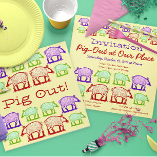 Convite Fazer ping no nosso lugar - Festa de CHURRASCOS