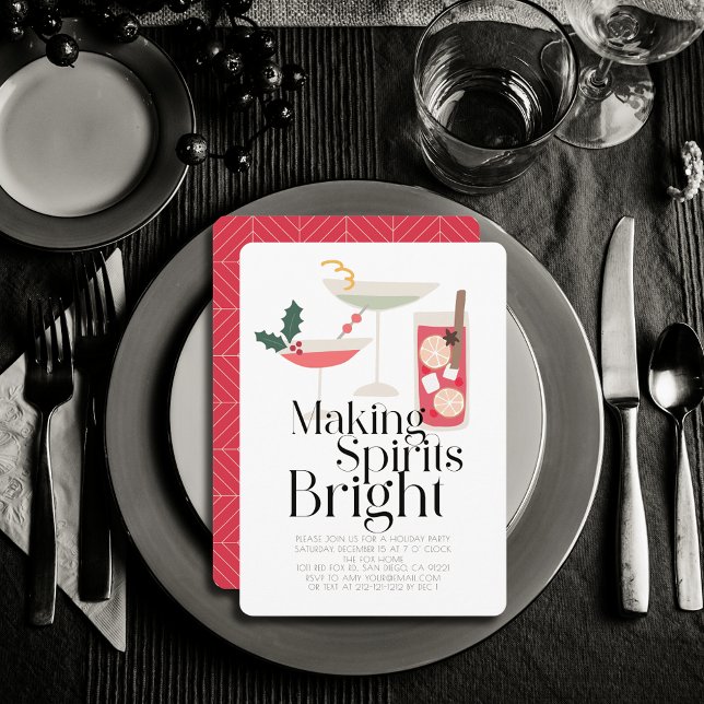 Convite Fazer Spirits Brilhante Festa de Natal (Criador carregado)