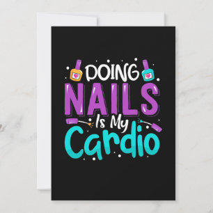 Convite Fazer Unhas É Meu Cardio