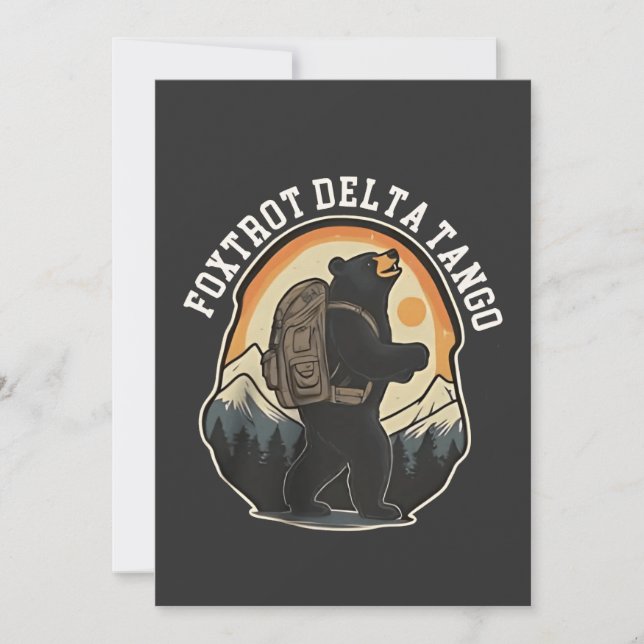 Convite FDT Resist Bear Foxtrot Delta Tango (Frente)