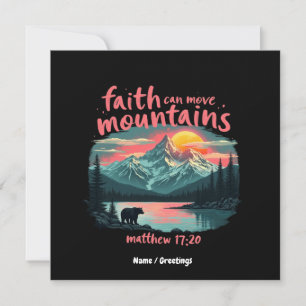 Convite Fé Pode Mover Montanhas Mateus 17:20 Bíblia Verso