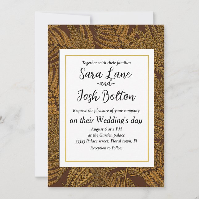 Convite Fécula autóctone em castanho (Frente)