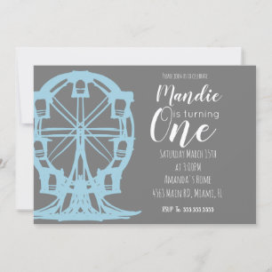 Convite Feira de Carnaval do Condado de Ferris Wheel