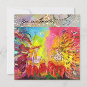 Convite FEIRAS DE DAWN, Mágico e Dourado Sparkles