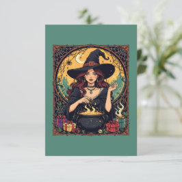 Convite Feiticeira Que Encantava Com Aranhas