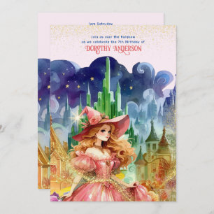 Convite Feiticeiro de Oz Birthday Good Witthday